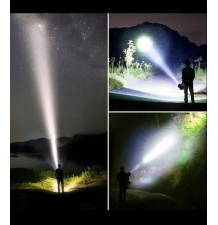 Latarka akumulatorowa led mocna szperacz reflektor usb dwustronna wodoodporna powerbank
