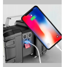 Latarka akumulatorowa led mocna szperacz reflektor usb dwustronna wodoodporna powerbank