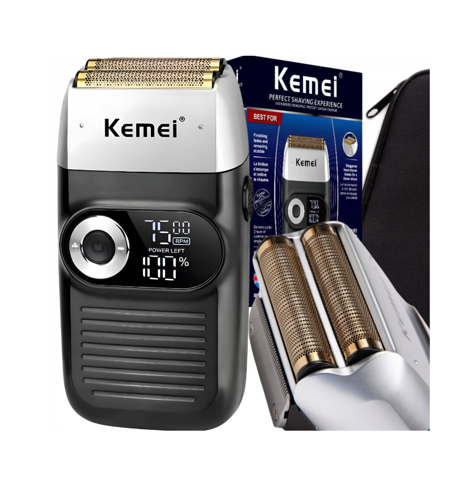 Golarka km-2026 maszynka barber dla mężczyzn wyświetlacz led ładowanie usb