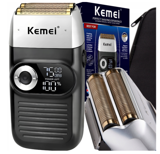 Golarka km-2026 maszynka barber dla mężczyzn wyświetlacz led ładowanie usb