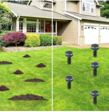 4x solarny odstraszacz na krety kune nornice najmocniejszy zestaw xxl