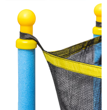 Trampolina ogrodowa stabilna dla dzieci do domu z siatką 140 x 122 cm