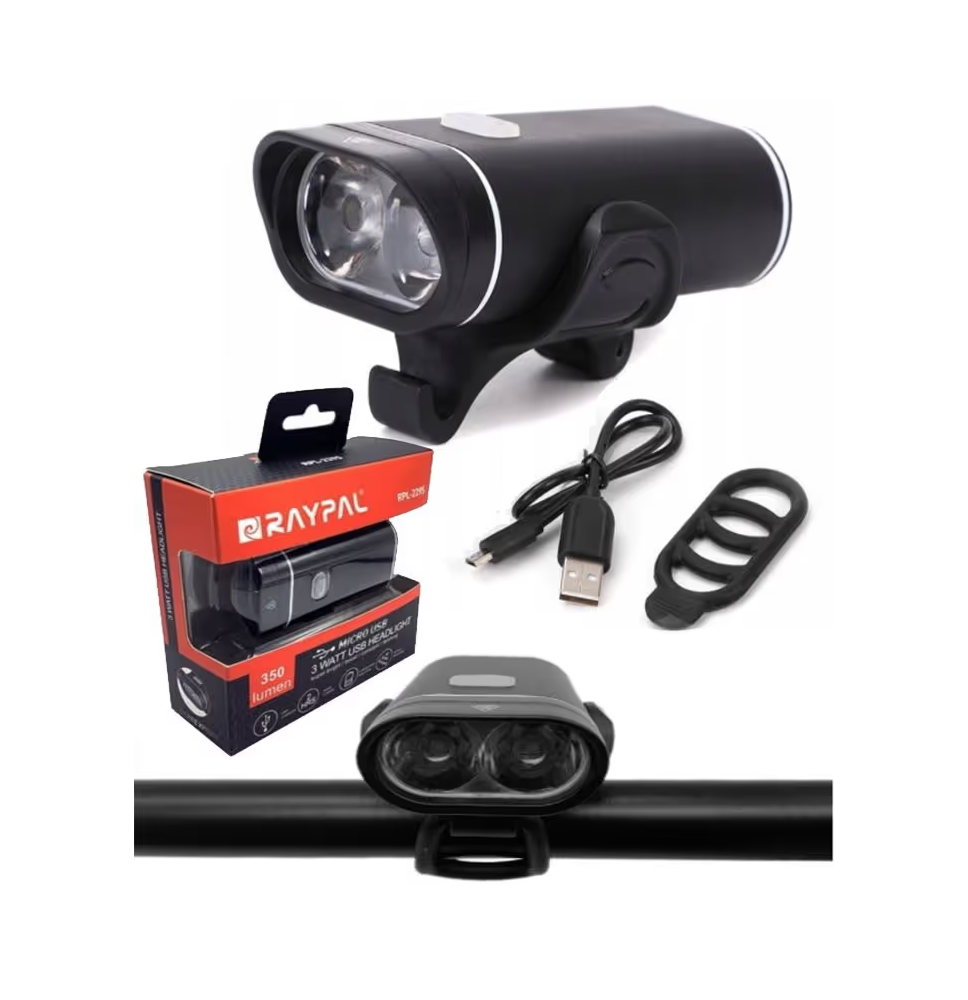 Lampka rowerowa na przód led lampa mocna usb 350lm