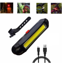 Lampka rowerowa led tył przód 100 lm 6 trybów ładowanie usb