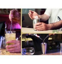 Zestaw barmański 23 elementy shaker profesjonalny do napojów drinków podstawka pokrowiec