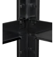 Regał magazynowy 150 cm czarny metalowy garażowy warsztatowy 5 poziomów płyta mdf do przechowywania