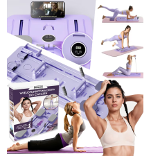 Deska do pilatesu wielofunkcyjna składana treningowa domowa taśma oporowa timer uchwyt mata do ćwiczeń