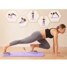 Deska do pilatesu wielofunkcyjna składana treningowa domowa taśma oporowa timer uchwyt mata do ćwiczeń