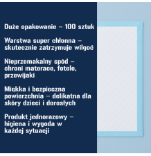 Podkłady higieniczne XL 60x90 cm 100 szt ALME dla ludzi