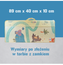 MATA EDUKACYJNA PIANKOWA DWUSTRONNA SKŁADANA 200x180CM
