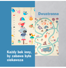 MATA EDUKACYJNA PIANKOWA DWUSTRONNA SKŁADANA 200x180CM