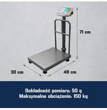 Waga magazynowa do 150kg elektroniczna gastronomiczna sklepowa wyświetlacz