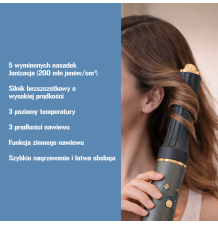 Suszarka do włosów 5w1 – jonizacja, silnik bezszczotkowy 110 000 obr./min