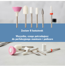 Profesjonalna frezarka do paznokci zestaw 18000 rpm bezprzewodowa | różowa