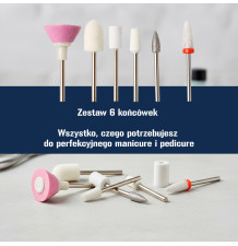 Profesjonalna frezarka do paznokci zestaw 18000 rpm bezprzewodowa | czarna
