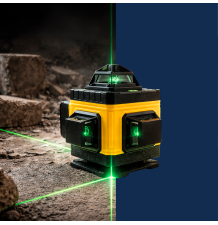 POZIOMICA LASEROWA KRZYŻOWA PŁASZCZYZNOWA 360° LASER 4D ŻÓŁTA + ETUI ZESTAW