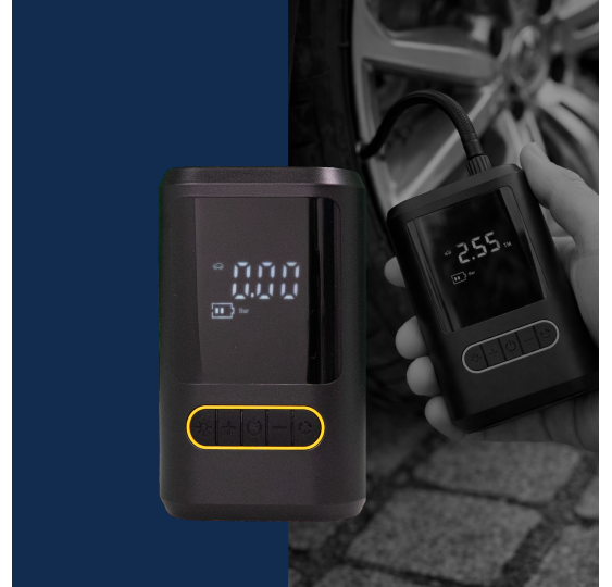 Kompresor samochodowy mini pompka elektryczna bezprzewodowa przenośna do opon samochodu roweru motoru