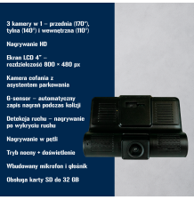Rejestrator jazdy hd wideorejestrator kamera samochodowa cofania wideo wifi rozdzielczość 800 x 480 uchwyt na szybę