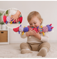 Pluszowa Interaktywna Gąsienica Zabawka Sensoryczna dla Dzieci Muzyczna