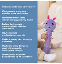 Pluszowa Interaktywna Gąsienica Zabawka Sensoryczna dla Dzieci Muzyczna